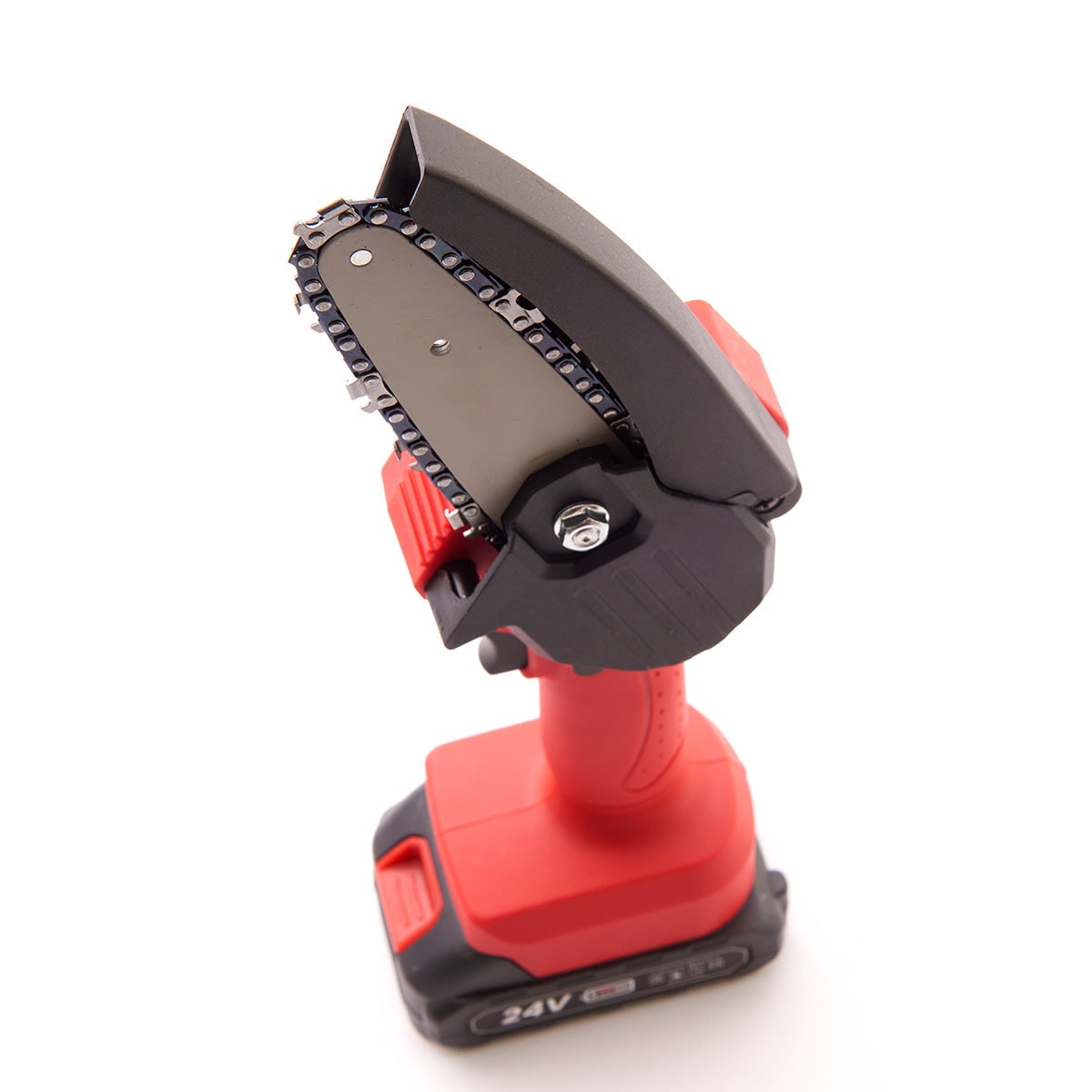 Mini Cordless Chainsaw with 24v Rechargeable Battery and Safety Guard Compact