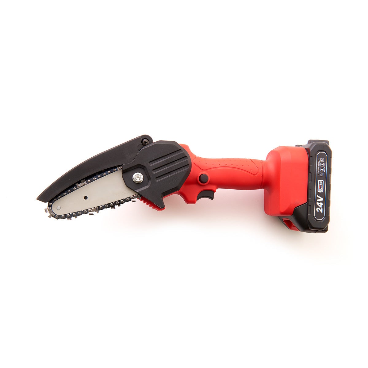 Mini Cordless Chainsaw with 24v Rechargeable Battery and Safety Guard Compact