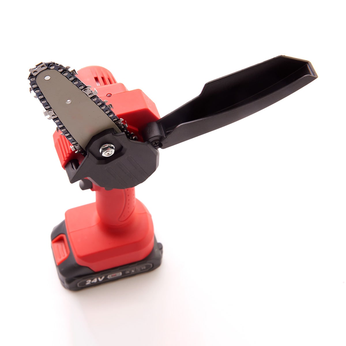Mini Cordless Chainsaw with 24v Rechargeable Battery and Safety Guard Compact