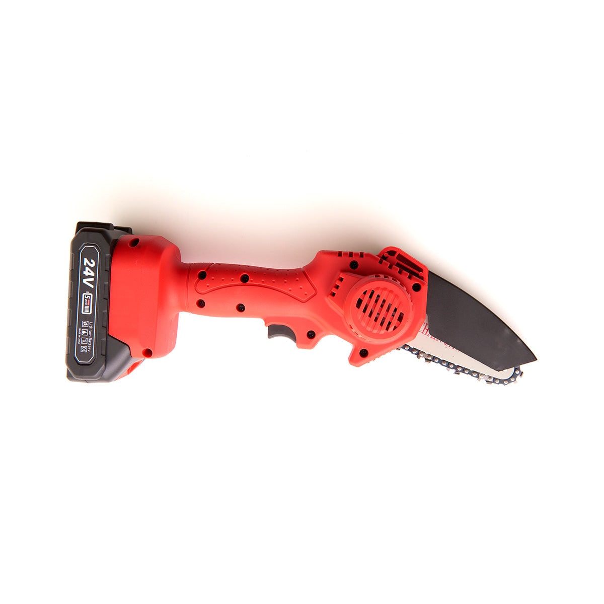 Mini Cordless Chainsaw with 24v Rechargeable Battery and Safety Guard Compact