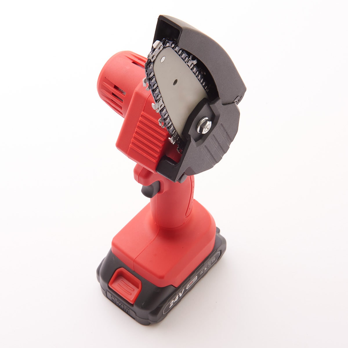 Mini Cordless Chainsaw with 24v Rechargeable Battery and Safety Guard Compact