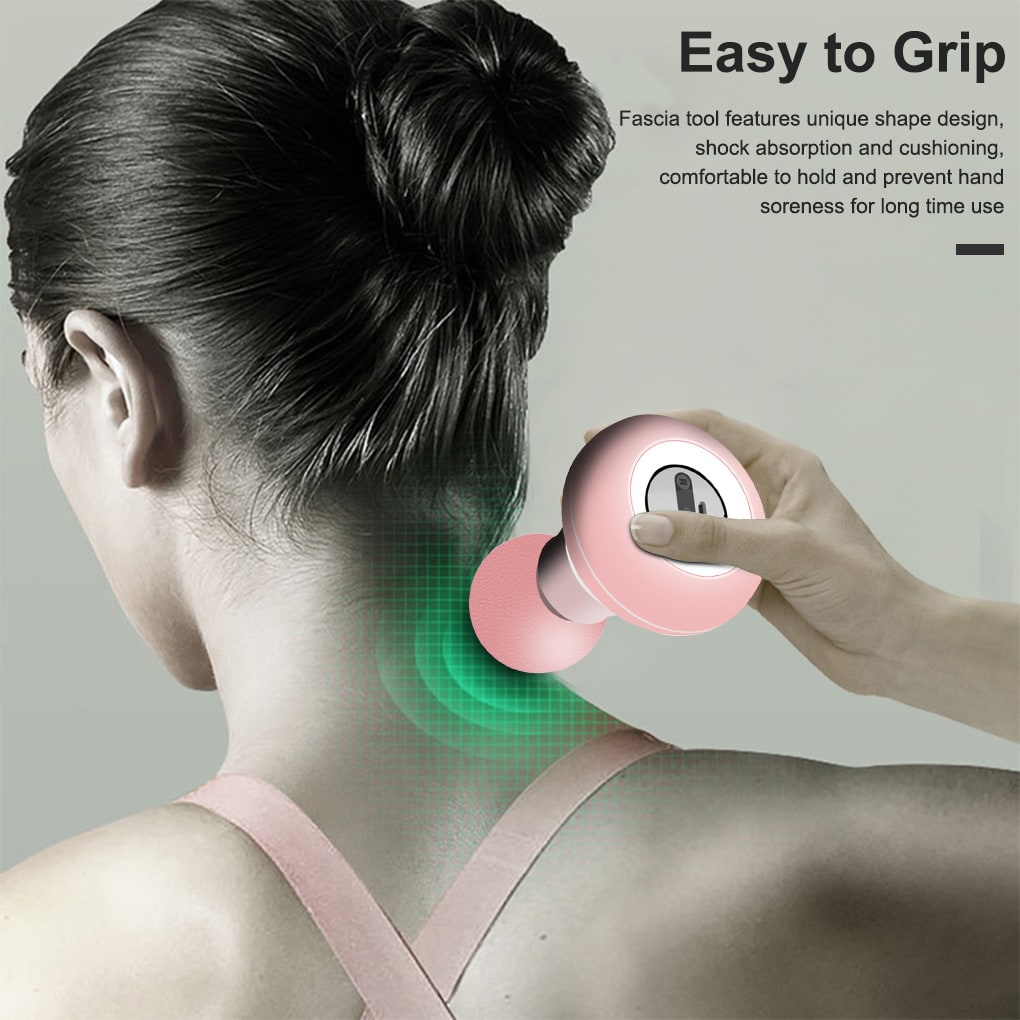 Mini Handheld Portable Massage Gun with Deep Tissue Foam Ball Head and USB Rechargeable