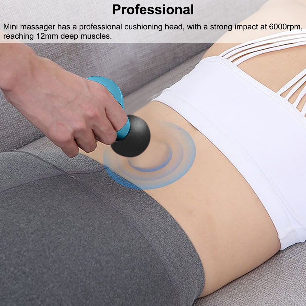 Mini Handheld Portable Massage Gun with Deep Tissue Foam Ball Head and USB Rechargeable