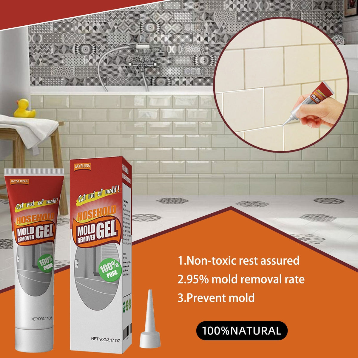 Mold and Mildew Remover Gel with Applicator Nozzle for Bathroom Tile Grout