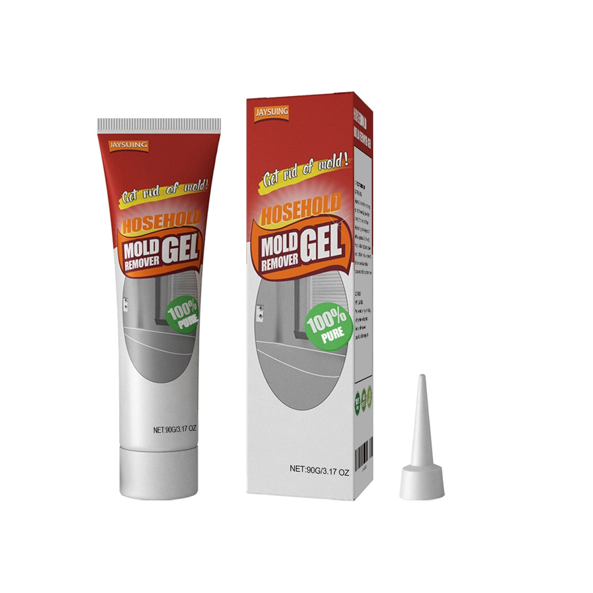 Mold and Mildew Remover Gel with Applicator Nozzle for Bathroom Tile Grout