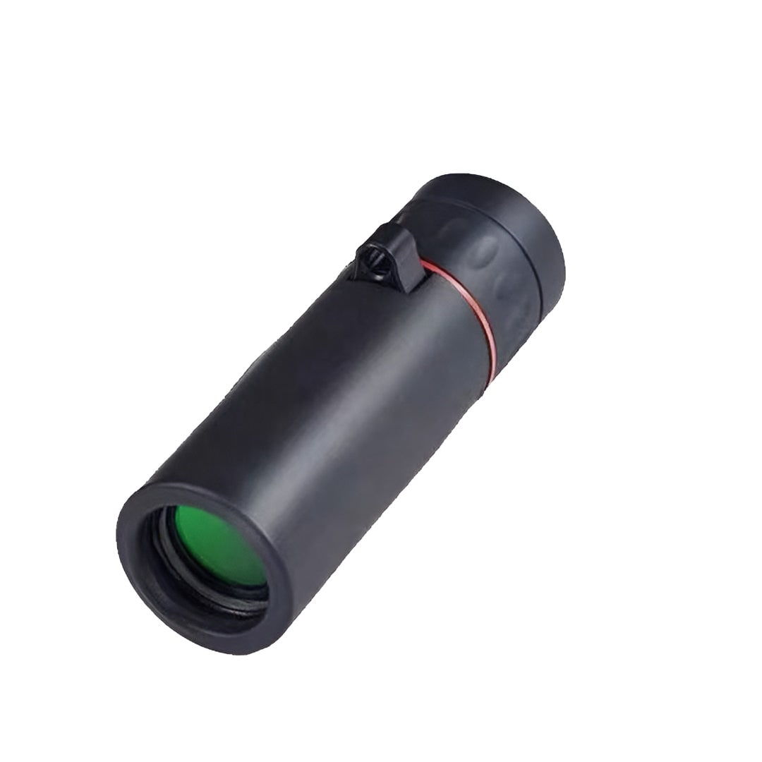 Monocular Telescope Pocket Portable with Smartphone Adapter and Matte Black Finish Compact