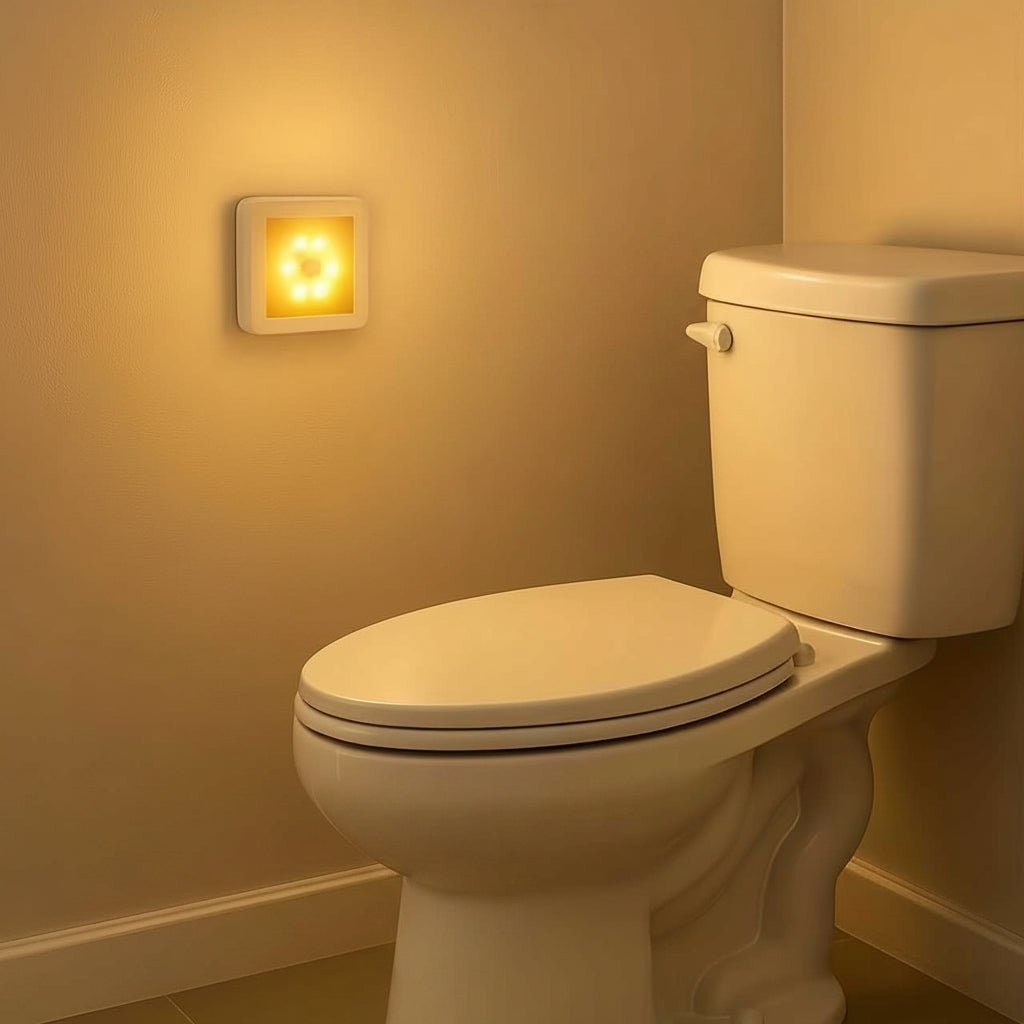 Motion Sensor Night Light with 6 LED Bulbs Battery Operated Stick on Wall Mount