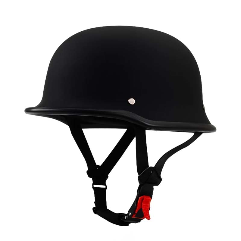Motorcycle Half Helmet Open Face German Quick Release Buckle Adjustable Chin Strap