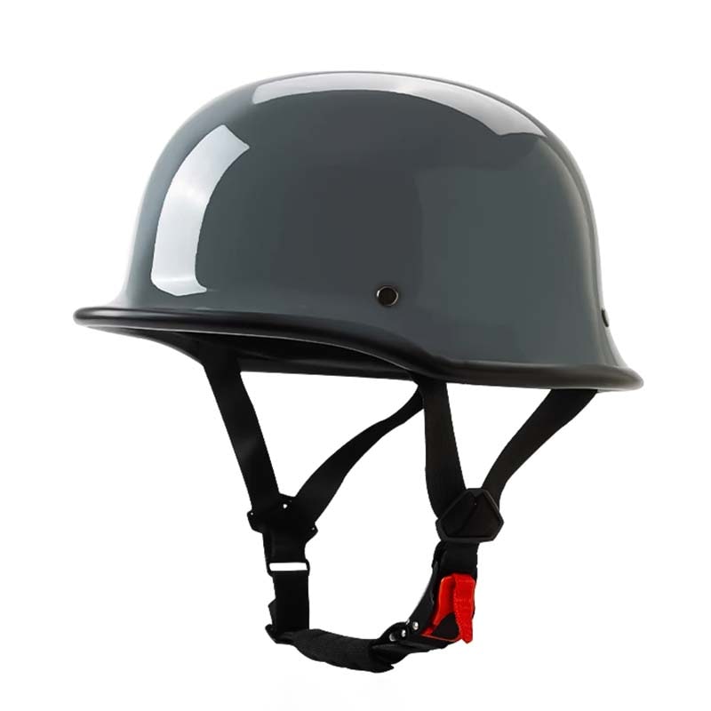 Motorcycle Half Helmet Open Face German Quick Release Buckle Adjustable Chin Strap