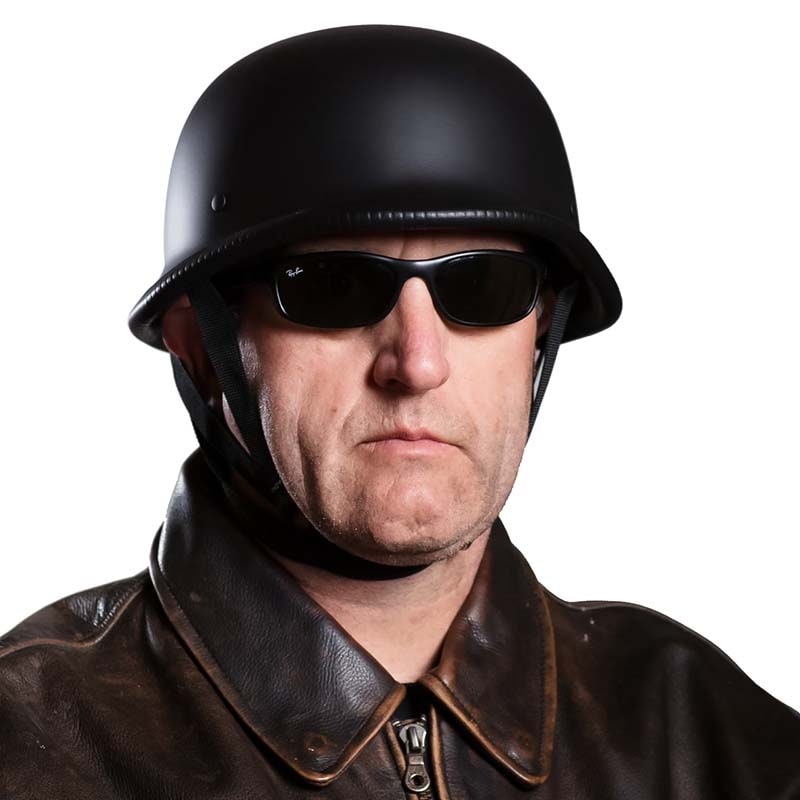 Motorcycle Half Helmet Open Face German Quick Release Buckle Adjustable Chin Strap