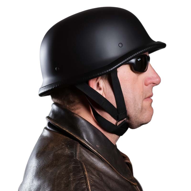 Motorcycle Half Helmet Open Face German Quick Release Buckle Adjustable Chin Strap