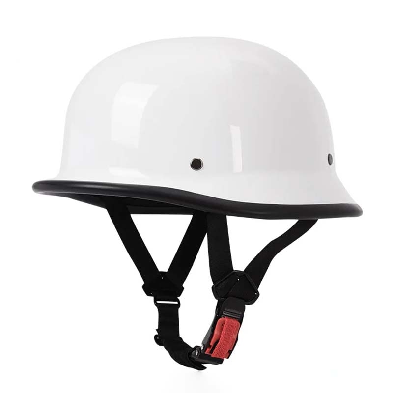 Motorcycle Half Helmet Open Face German Quick Release Buckle Adjustable Chin Strap