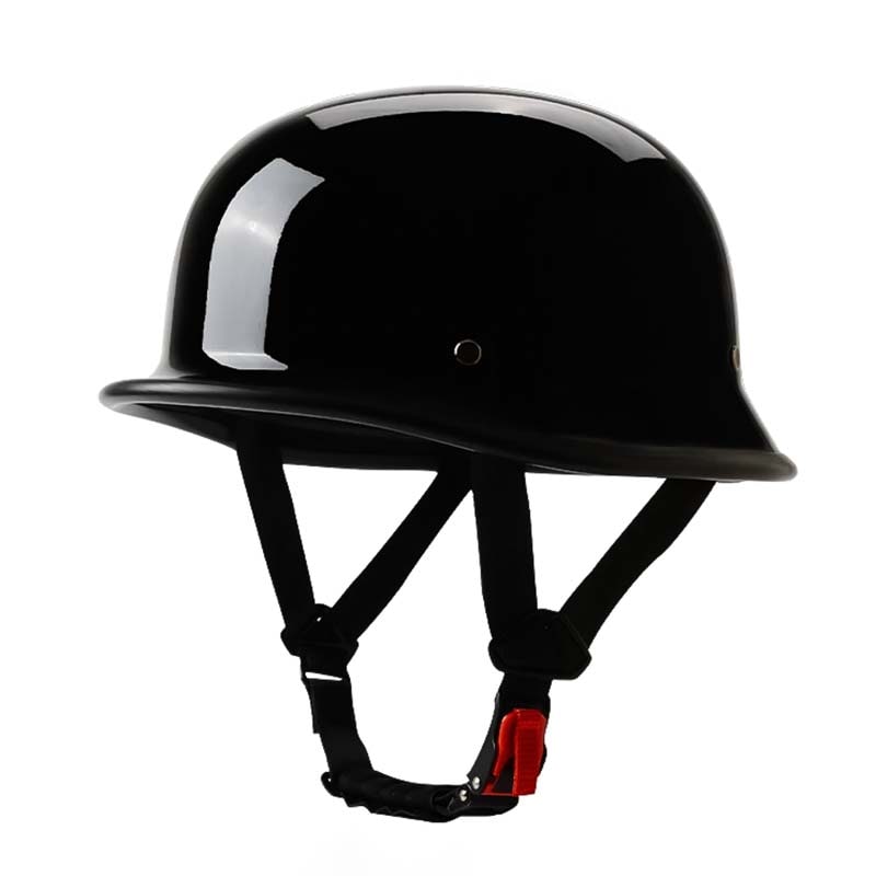 Motorcycle Half Helmet Open Face German Quick Release Buckle Adjustable Chin Strap