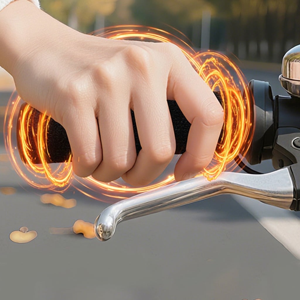 Motorcycle Heated Grips with USB Temperature Control and Non-Slip Fabric Covers