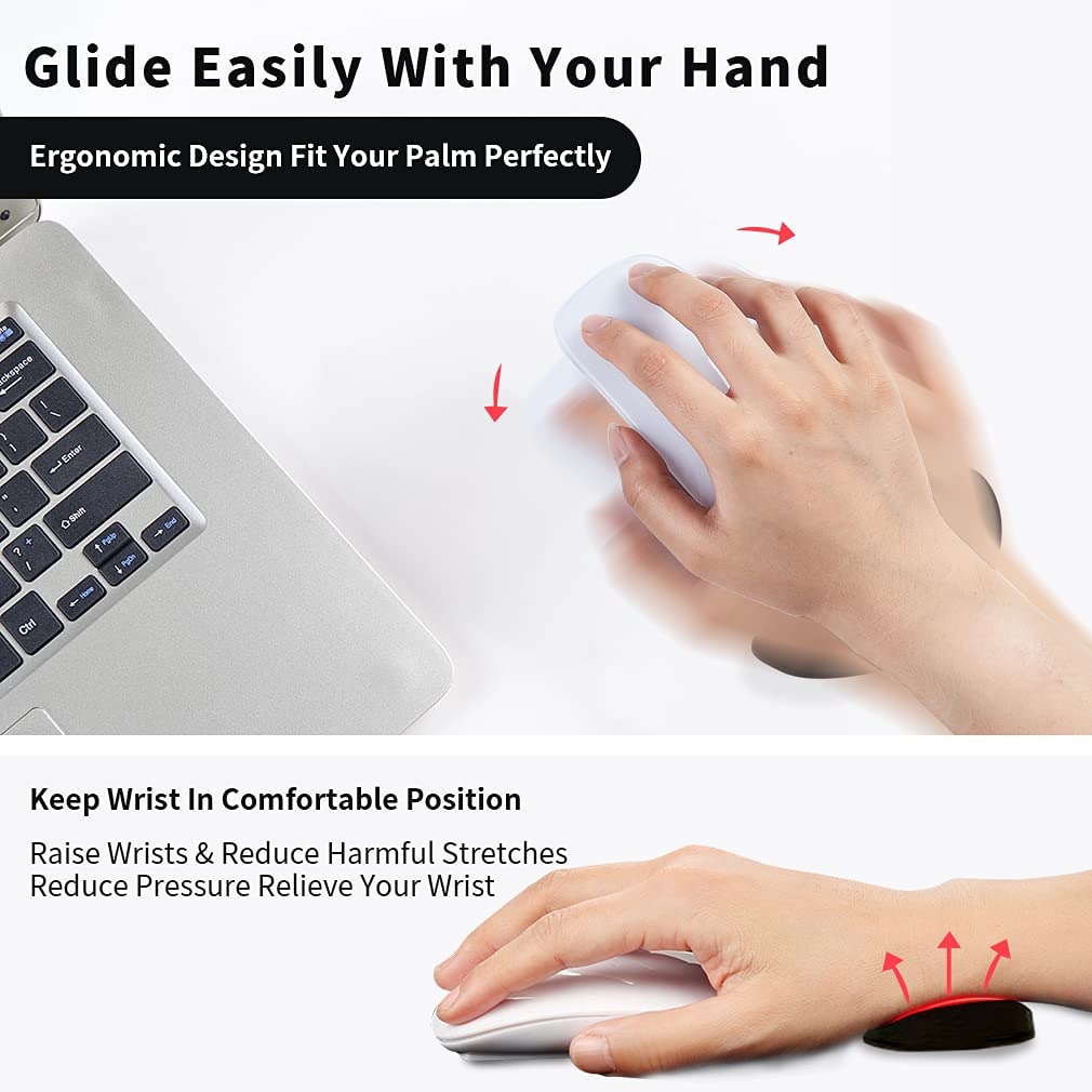 Mouse Wrist Rest Pad with Ergonomic Support for Computer Gaming and Office Use