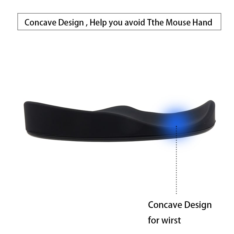 Mouse Wrist Rest Pad with Ergonomic Support for Computer Gaming and Office Use