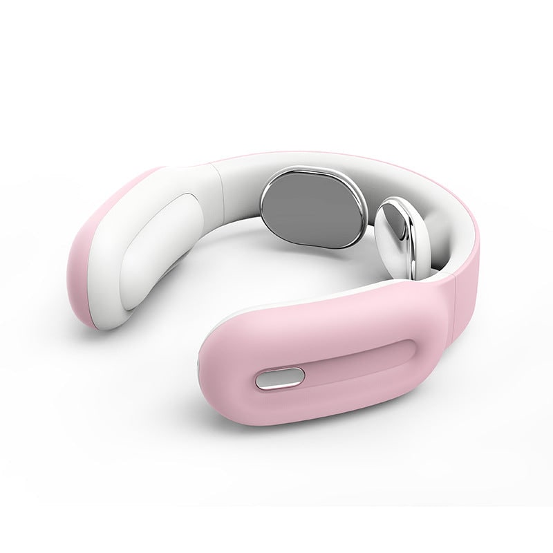 Neck Massager with Heat and Shoulder Trapezius Muscle Relief Wireless Electric Pulse Device