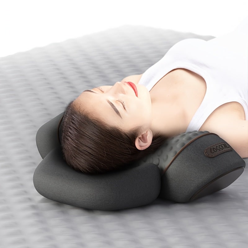 Neck Pain Relief Pillow for Problems and Issues with Heated Massage Support