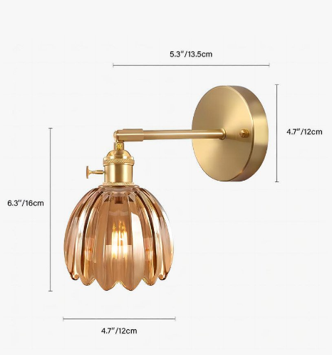 Tulip Style Wall Light Vintage Retro Floral Wall Lamp