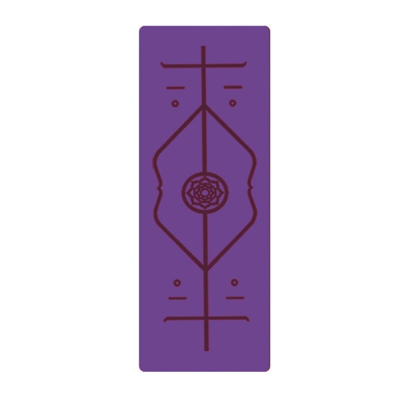 Non Slip Tpe Yoga Mattress with Alignment Lines and Thick 6mm Cushioning for Folding Exercise Mat