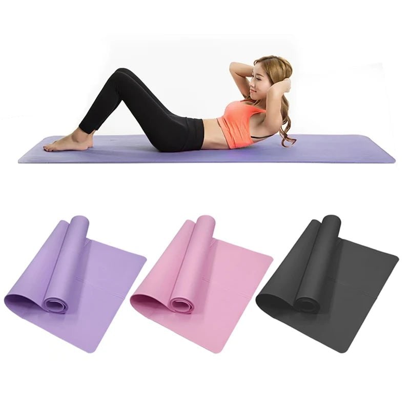 Non-Slip Foldable Yoga Mat with Pilates Grid Lines Portable 4mm Eva Foam Lightweight