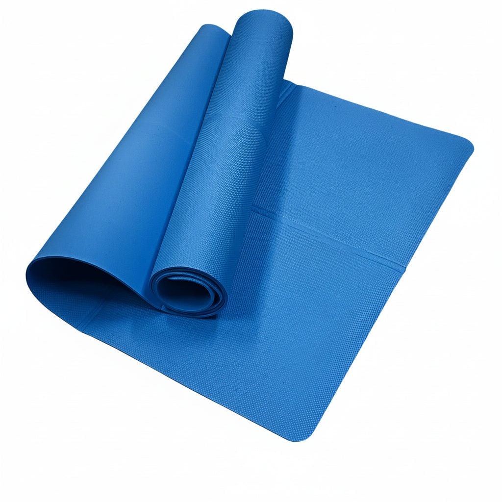 Non-Slip Foldable Yoga Mat with Pilates Grid Lines Portable 4mm Eva Foam Lightweight