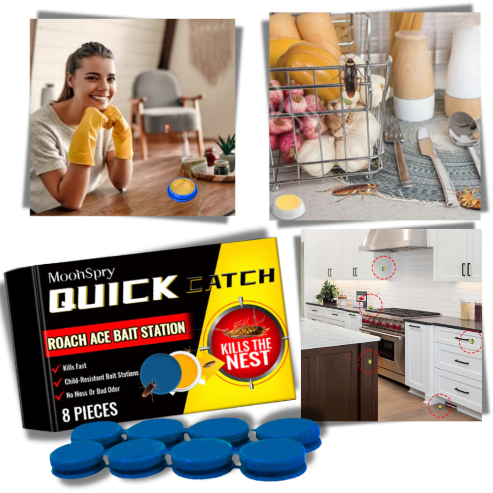 Odorless Cockroach Bait Station for Home Pest Control