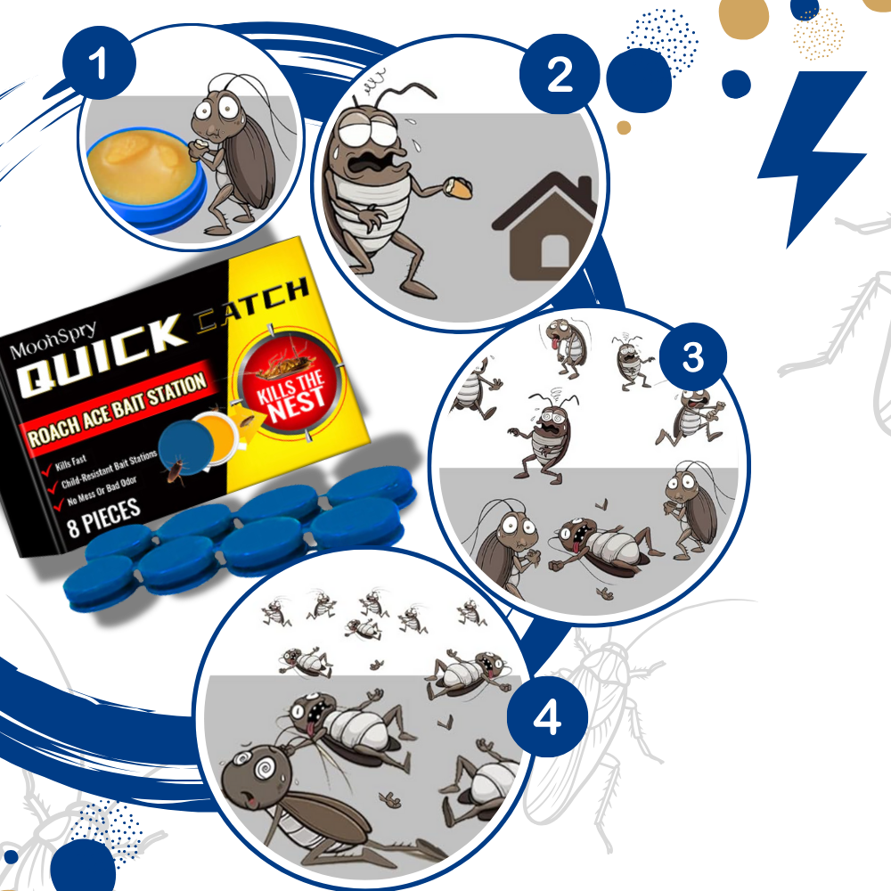 Odorless Cockroach Bait Station for Home Pest Control