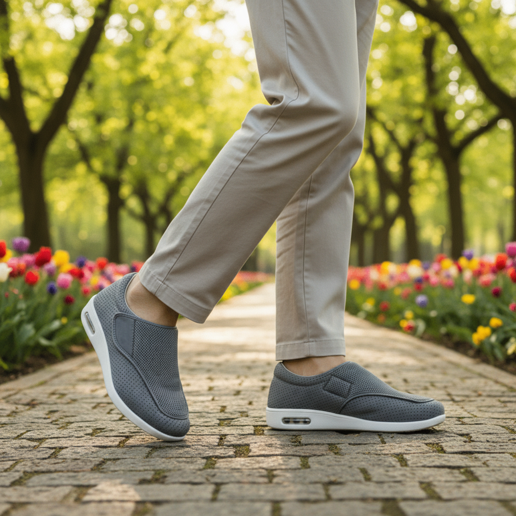 Orthopedic Shoes Slip Extra Wide Breathable Mesh Cushioned Insole Non Diabetic