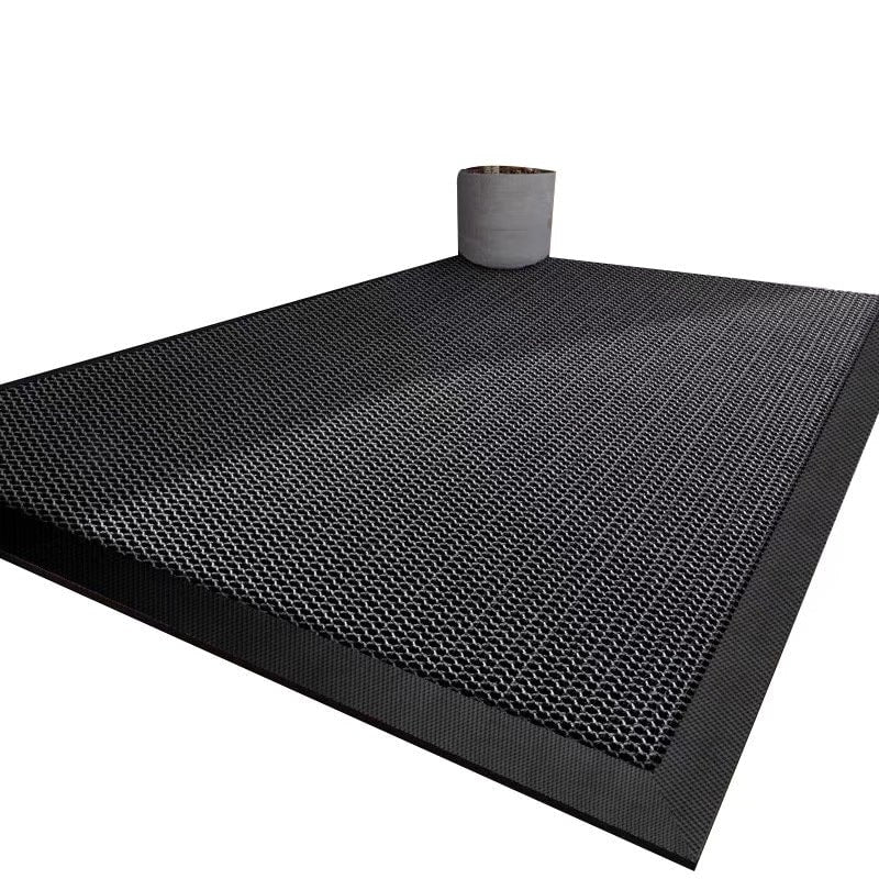 Outdoor Doormat with Heavy Duty Rubber Border and Non-Slip Entrance Mat Design