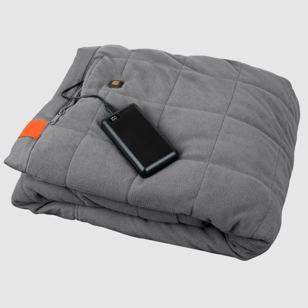 Outdoor Heated Blanket with Battery Powered Portable USB Power Bank and Three Heat Zones