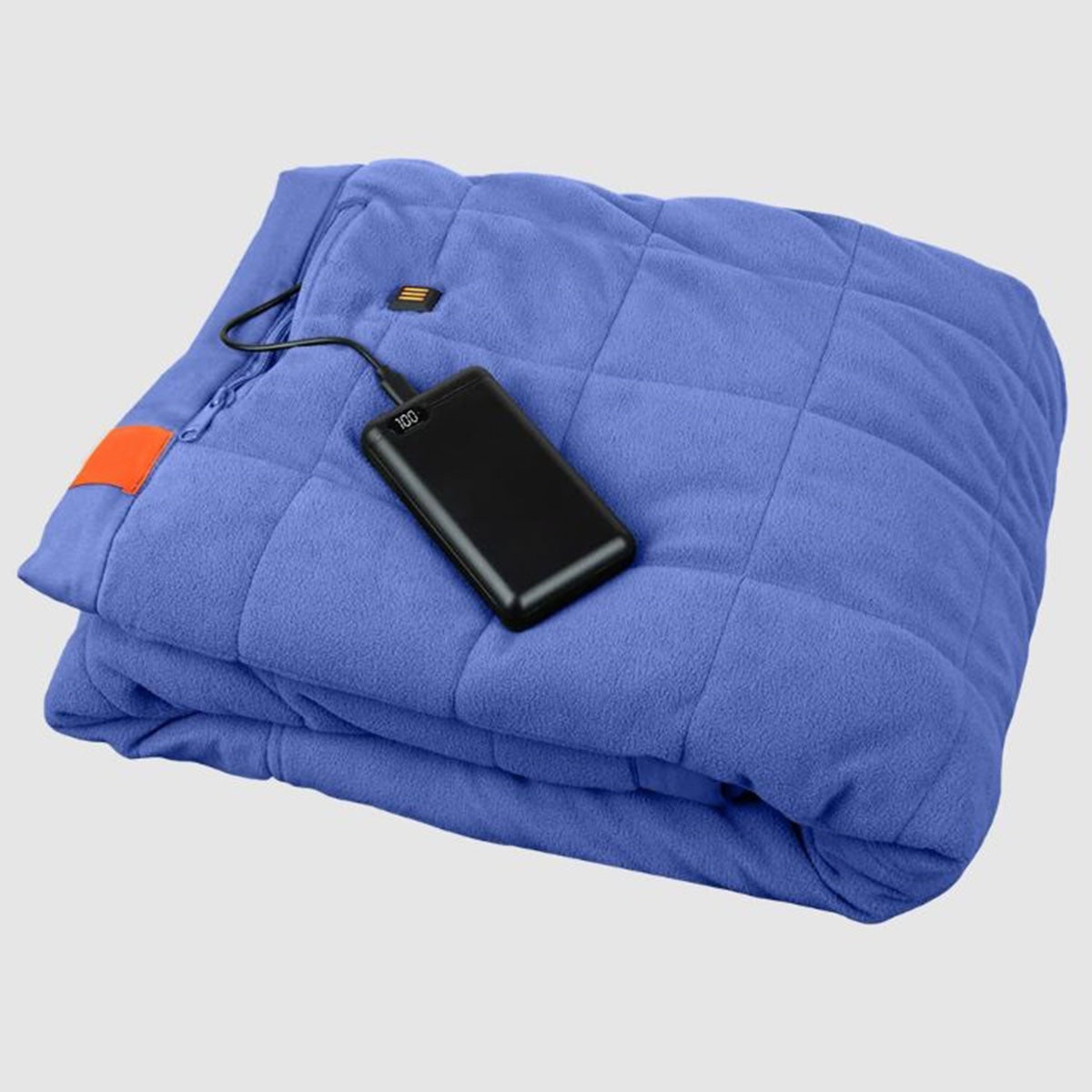 Outdoor Heated Blanket with Battery Powered Portable USB Power Bank and Three Heat Zones