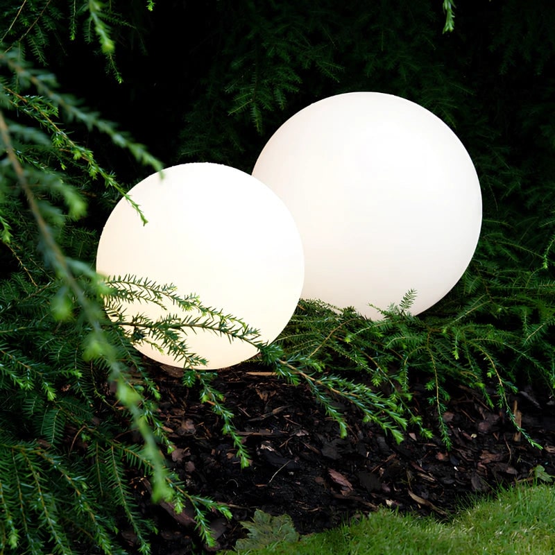 Outdoor Lights Globe Frosted Portable Cordless Garden Weather Resistant
