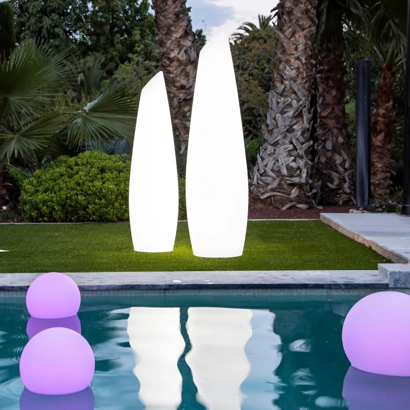 Outdoor Lights Globe Frosted Portable Cordless Garden Weather Resistant