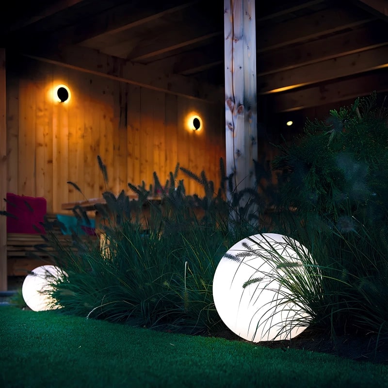 Outdoor Lights Globe Frosted Portable Cordless Garden Weather Resistant