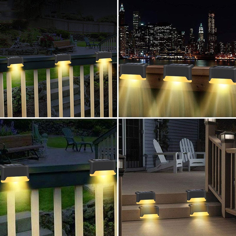 Outdoor Solar Deck and Fence Lights with Step Lighting for Patio Stairs and Walkway