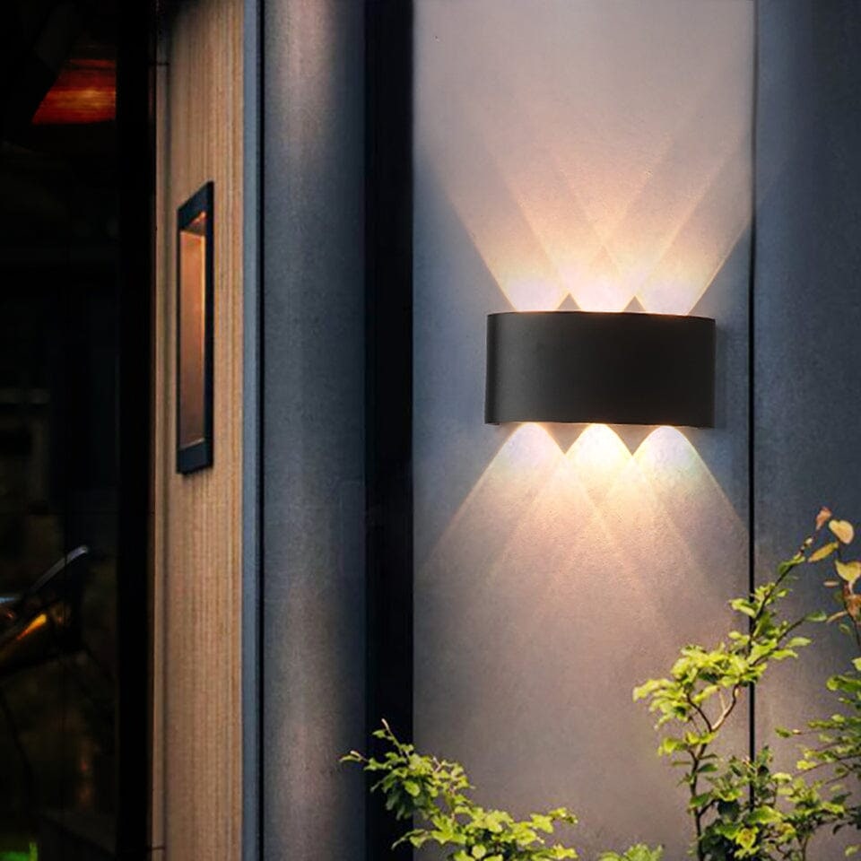Outdoor Wall Sconce Light LED Up Down Modern Slim Weatherproof Lamp