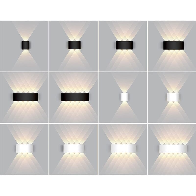 Outdoor Wall Sconce Light LED Up Down Modern Slim Weatherproof Lamp