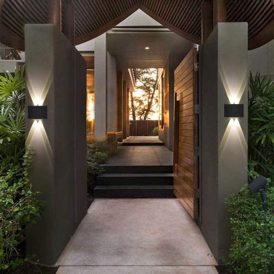 Outdoor Wall Sconce Light LED Up Down Modern Slim Weatherproof Lamp