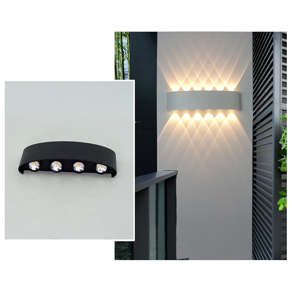 Outdoor Wall Sconce Light LED Up Down Modern Slim Weatherproof Lamp