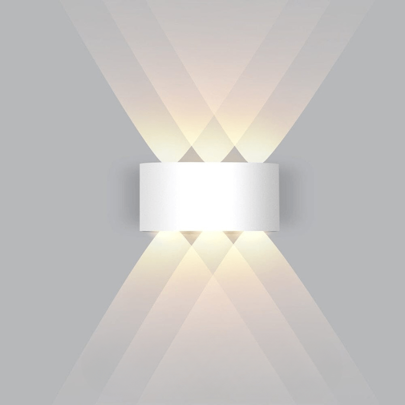 Outdoor Wall Sconce Light Waterproof LED Fixture Curved Up Down Beam Modern