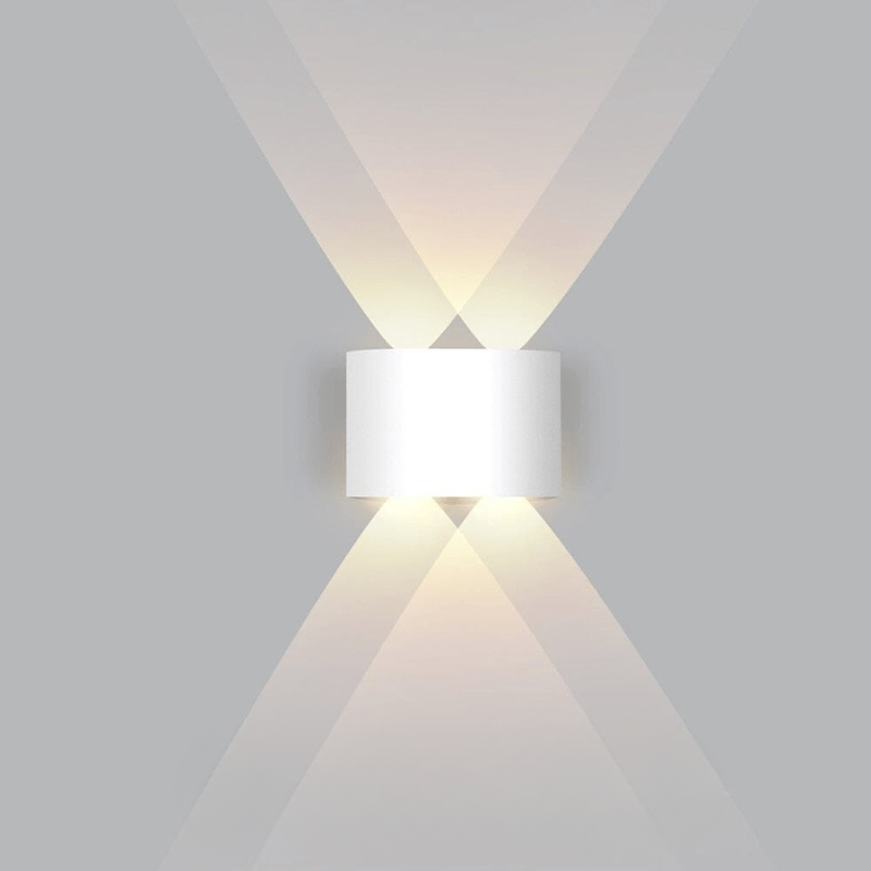 Outdoor Wall Sconce Light Waterproof LED Fixture Curved Up Down Beam Modern