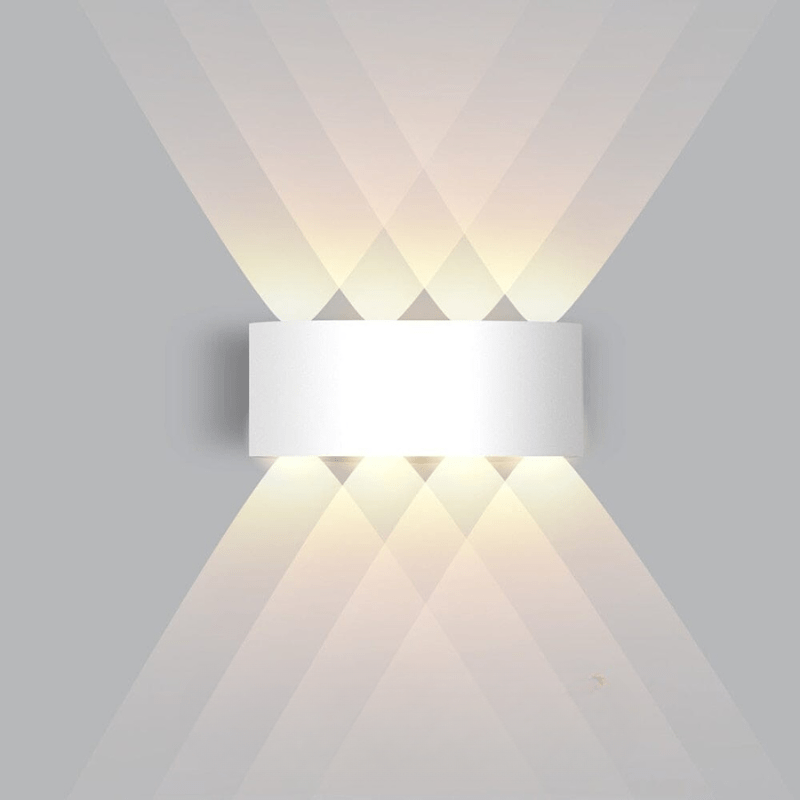 Outdoor Wall Sconce Light Waterproof LED Fixture Curved Up Down Beam Modern