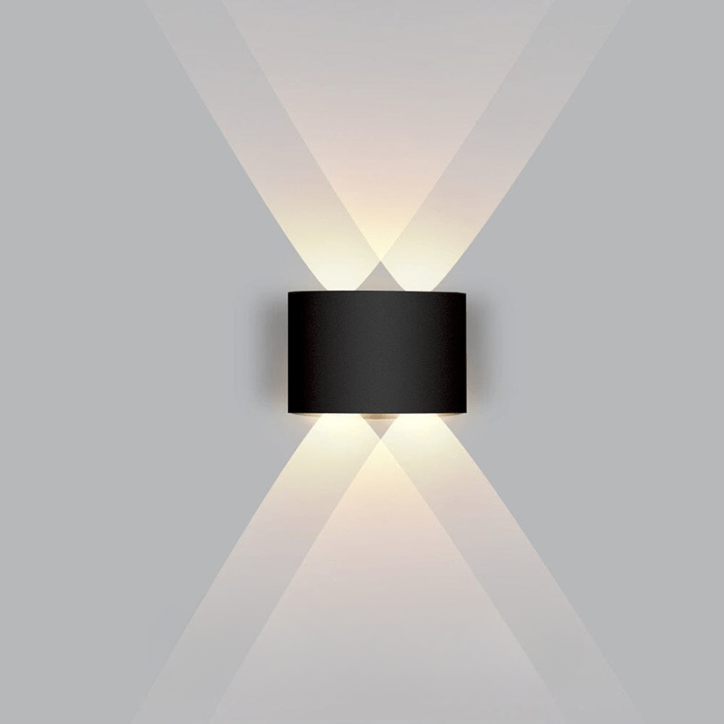 Outdoor Wall Sconce Light Waterproof LED Fixture Curved Up Down Beam Modern