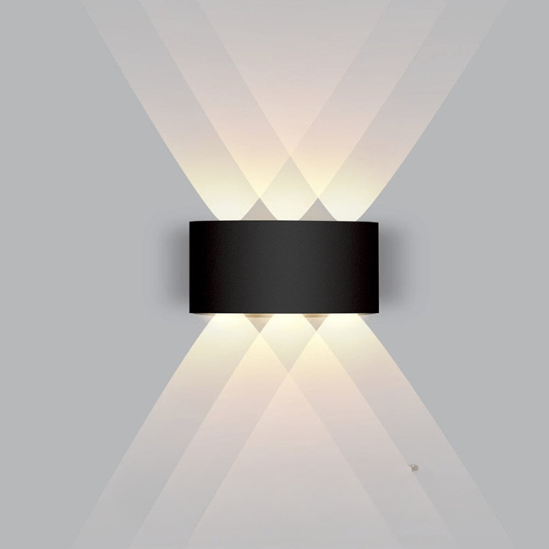 Outdoor Wall Sconce Light Waterproof LED Fixture Curved Up Down Beam Modern