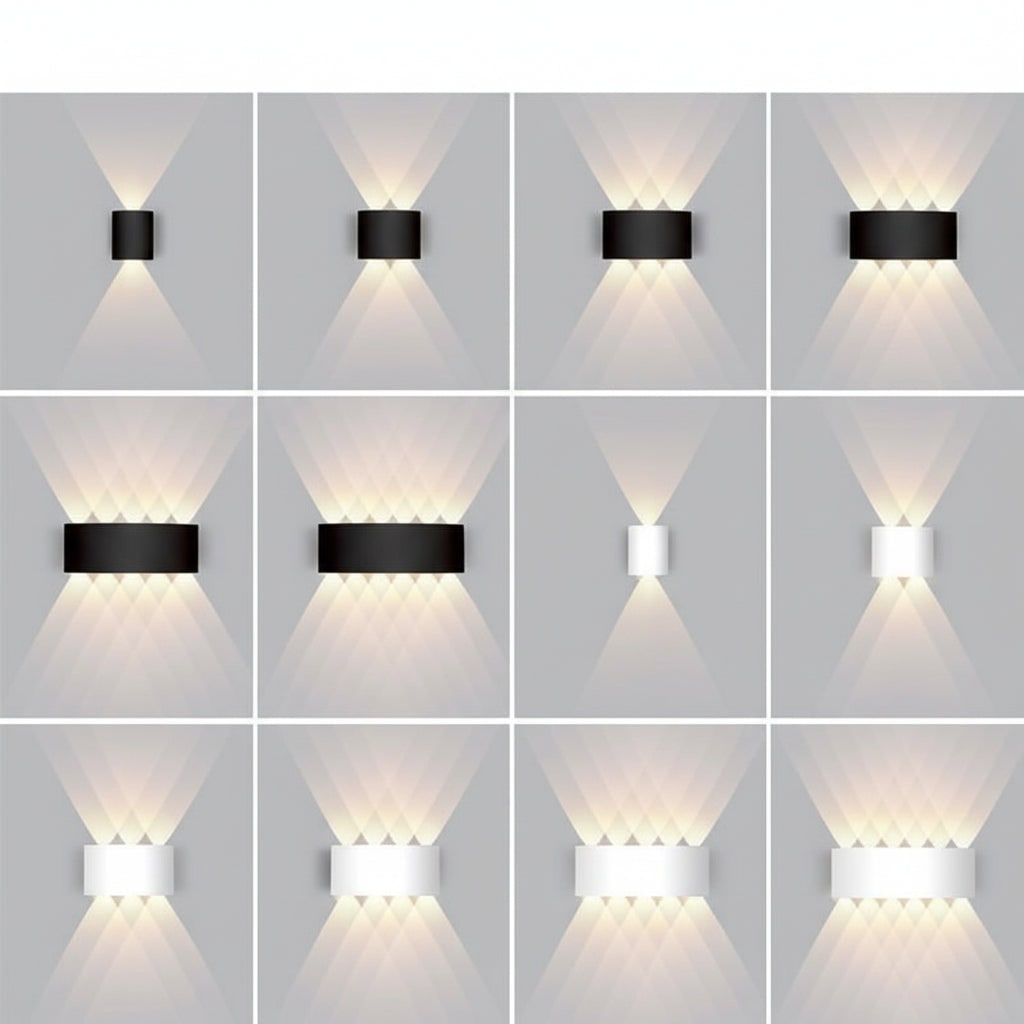 Outdoor Wall Sconce Light Waterproof LED Fixture Curved Up Down Beam Modern