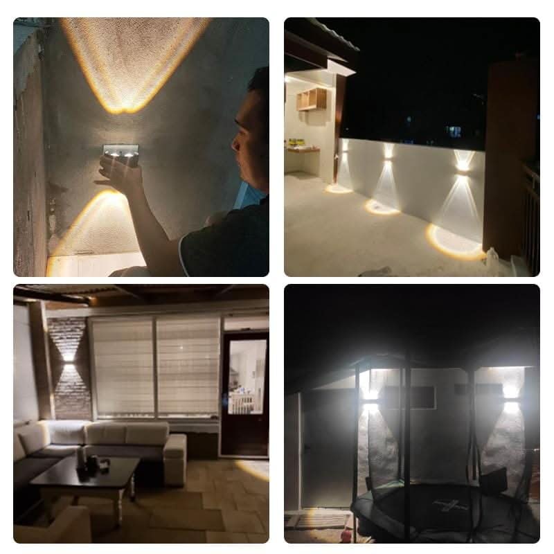 Outdoor Wall Sconce Light Waterproof LED Fixture Curved Up Down Beam Modern