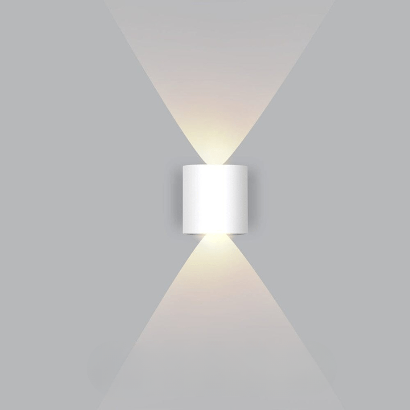 Outdoor Wall Sconce Light Waterproof LED Fixture Curved Up Down Beam Modern