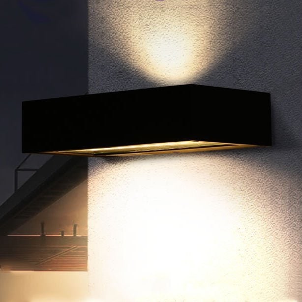 Outdoor Wall Sconce Light with Up and Down LED Lighting and Motion Sensor Exterior