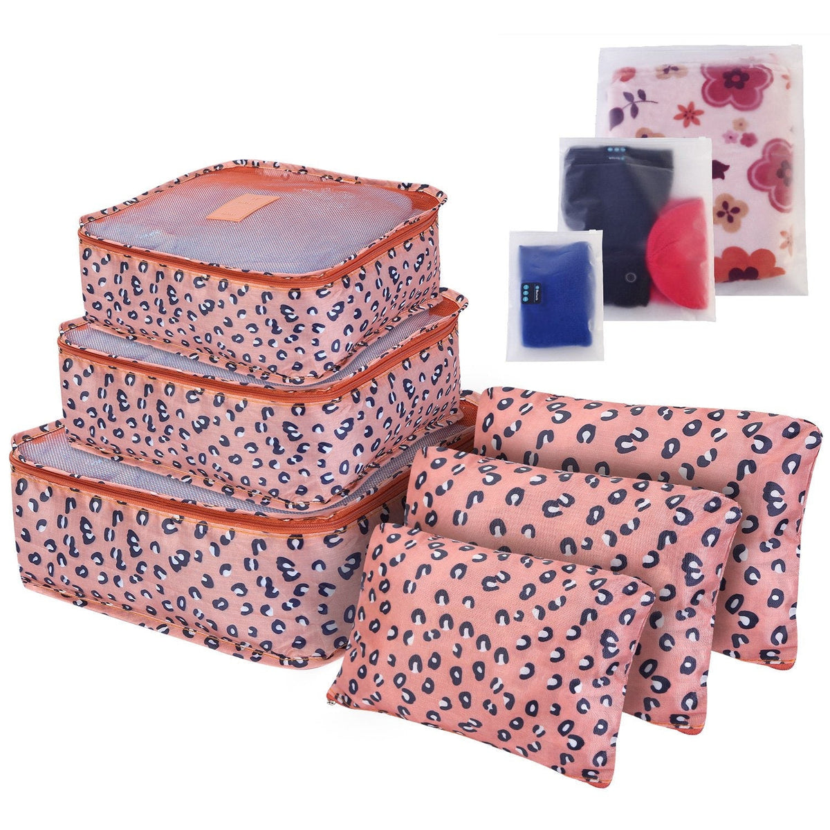 Packing Cubes and Compression Bags Travel Organizer Set with Pouches 6-Piece Luggage Traveling